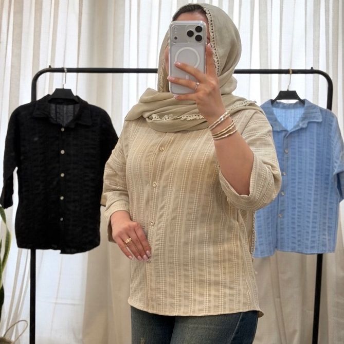 شومیز باکسی کوک دوزی - تصویر 5